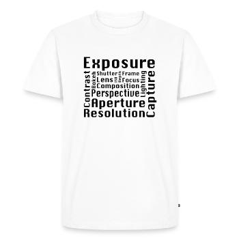 The camera nerd's wet dream - Men's Premium Organic T-Shirt - white - Front - Nico (187cm)