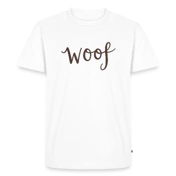 Woof - Men's Premium Organic T-Shirt - white - Front - Nico (187cm)
