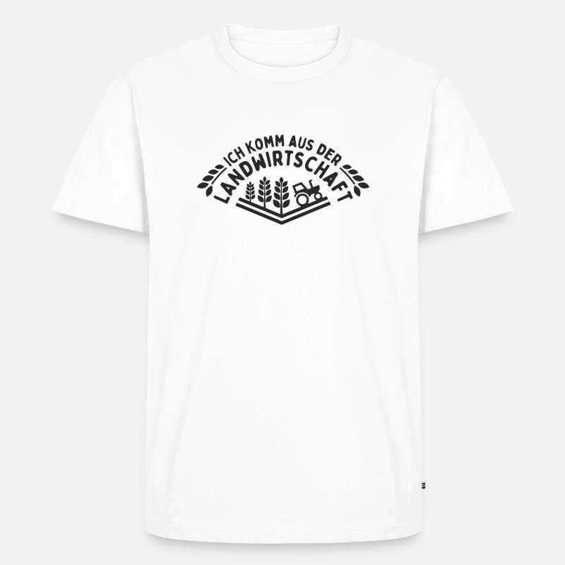 Landmensch - Männer Premium Bio T-Shirt - Weiß