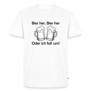 Des abeilles ici, des abeilles ici - oder ich fall um ! - T-shirt Premium bio Homme - blanc - Devant - Nico (187cm)