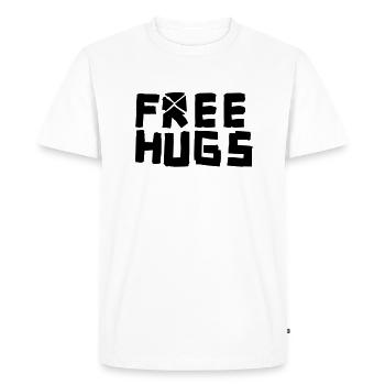 free hugs - T-shirt Premium bio Homme - blanc - Devant - Nico (187cm)
