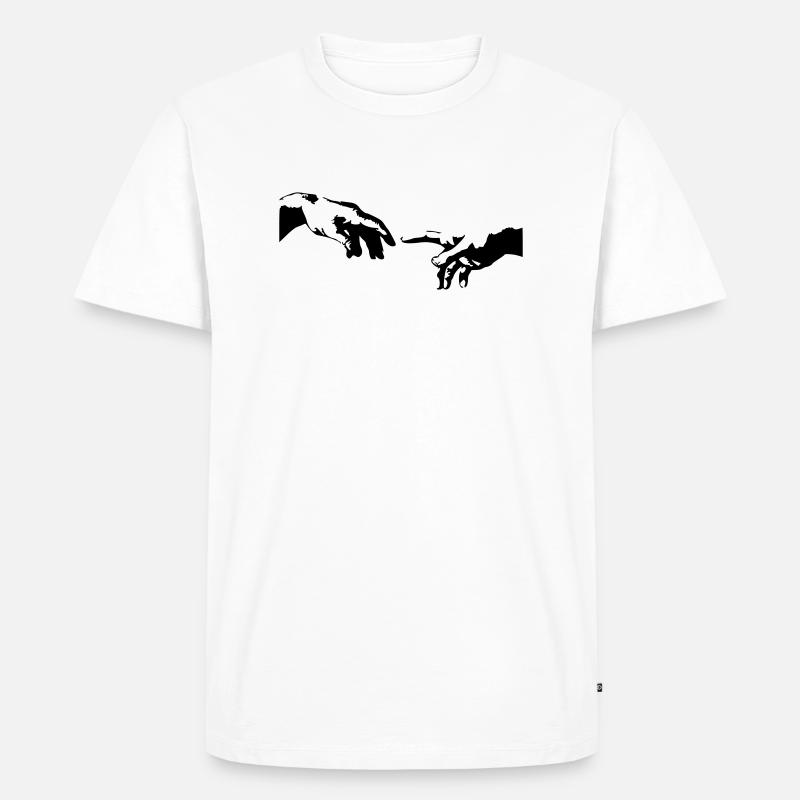 der Hand - Männer Premium Bio T-Shirt - Weiß