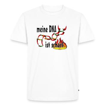 sharp DNA - Men's Premium Organic T-Shirt - white - Front - Nico (187cm)