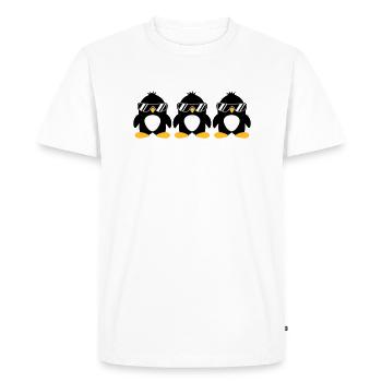 Penguin Team - T-shirt Premium bio Homme - blanc - Devant - Nico (187cm)