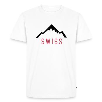 Swiss Alps - T-shirt Premium bio Homme - blanc - Devant - Nico (187cm)