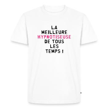 Hypnose / Hypnotiseur / Hypnotiseuse / Médecine - T-shirt Premium bio Homme - blanc - Devant - Nico (187cm)