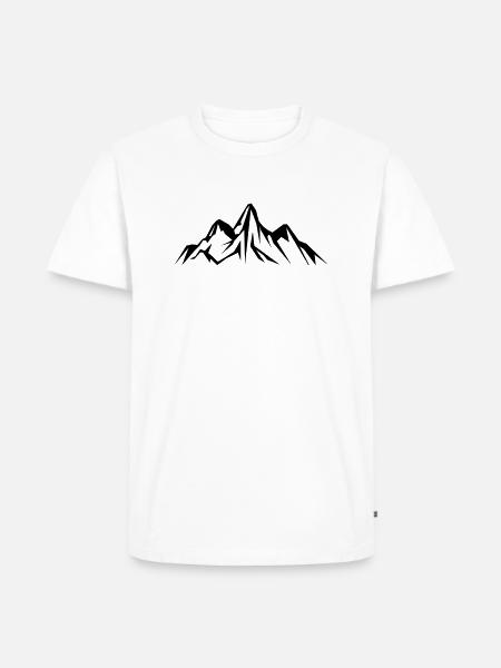 mountain design - Männer Premium Bio T-Shirt - Weiß