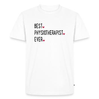 Physiothérapeute - T-shirt Premium bio Homme - blanc - Devant - Nico (187cm)