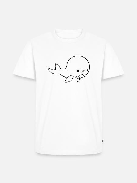 Cute whale baby - Men's Premium Organic T-Shirt - white