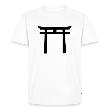 Conception japonaise Torii - T-shirt Premium bio Homme - blanc - Devant - Nico (187cm)