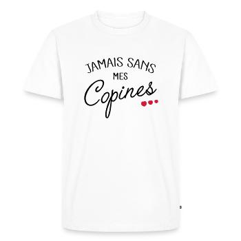 Jamais sans mes Copines - T-shirt Premium bio Homme - blanc - Devant - Nico (187cm)
