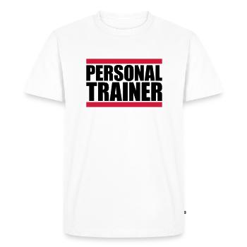 Logo de l'entraîneur personnel - T-shirt Premium bio Homme - blanc - Devant - Nico (187cm)
