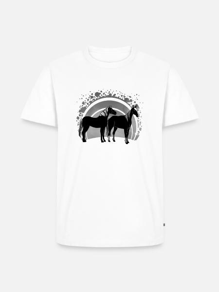 Die Pferde - Männer Premium Bio T-Shirt - Weiß