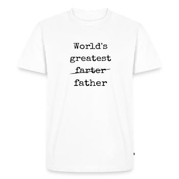 worlds greatest father cadeau drôle pour les pères - T-shirt Premium bio Homme - blanc - Devant - Nico (187cm)