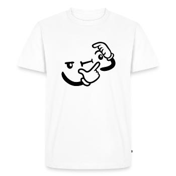 Geste de réflexion - T-shirt Premium bio Homme - blanc - Devant - Nico (187cm)