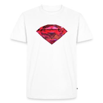 Rubis rougeâtre - T-shirt Premium bio Homme - blanc - Devant - Nico (187cm)