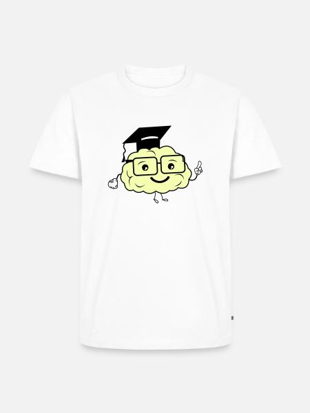 smart brain 02 - Men's Premium Organic T-Shirt - white