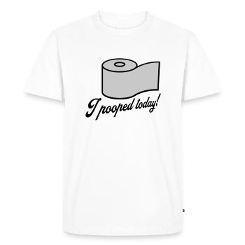 J’ai fait caca aujourd’hui citation - T-shirt Premium bio Homme - blanc - Devant - Nico (187cm)