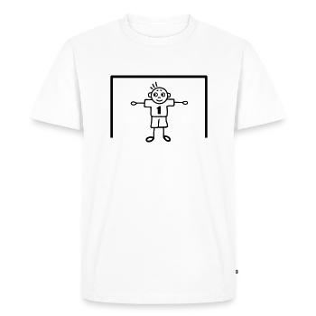 Goalkeeper in goal number one - Football - Men's Premium Organic T-Shirt - white - Front - Nico (187cm)