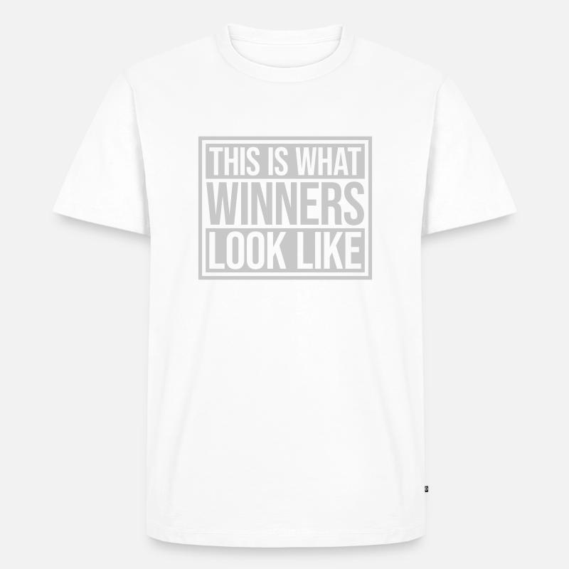 What Winners Look Like - Männer Premium Bio T-Shirt - Weiß