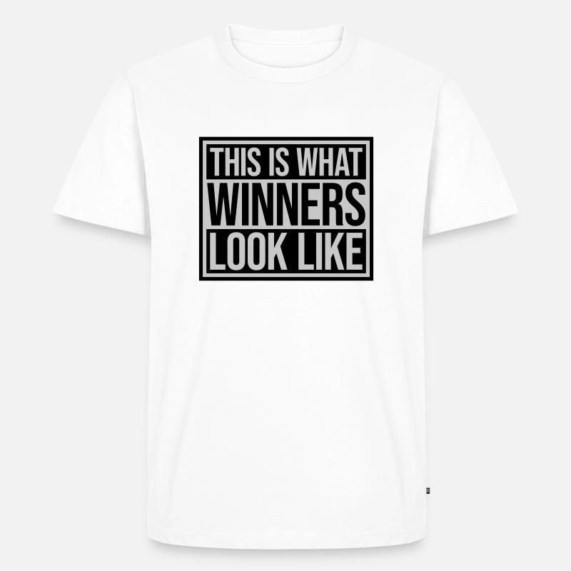 What Winners Look Like - Männer Premium Bio T-Shirt - Weiß