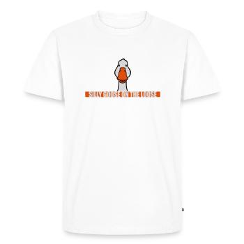 goose on the loose - Men's Premium Organic T-Shirt - white - Front - Nico (187cm)