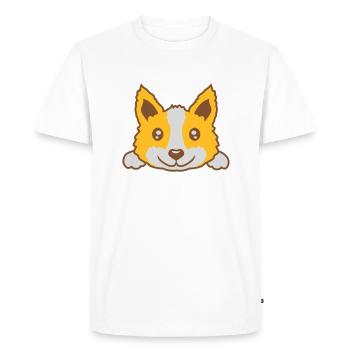 Mignon petit chien design - T-shirt Premium bio Homme - blanc - Devant - Nico (187cm)