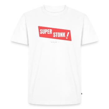 Walter & Wallis - Super Stonk - Men's Premium Organic T-Shirt - white - Front - Nico (187cm)