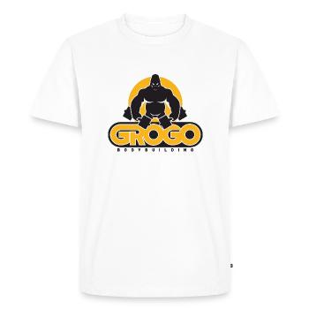 Gorilla Bodybuilding - Men's Premium Organic T-Shirt - white - Front - Nico (187cm)