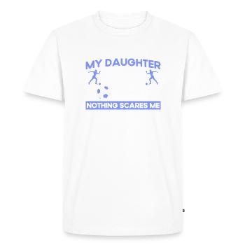 Cadeau de football de fan de sport de mère - T-shirt Premium bio Homme - blanc - Devant - Nico (187cm)