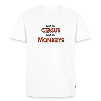 Pas mon cirque, pas mes singes - T-shirt Premium bio Homme - blanc - Devant - Nico (187cm)