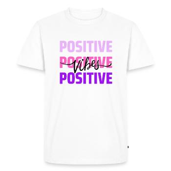 Ondes positives - T-shirt Premium bio Homme - blanc - Devant - Nico (187cm)
