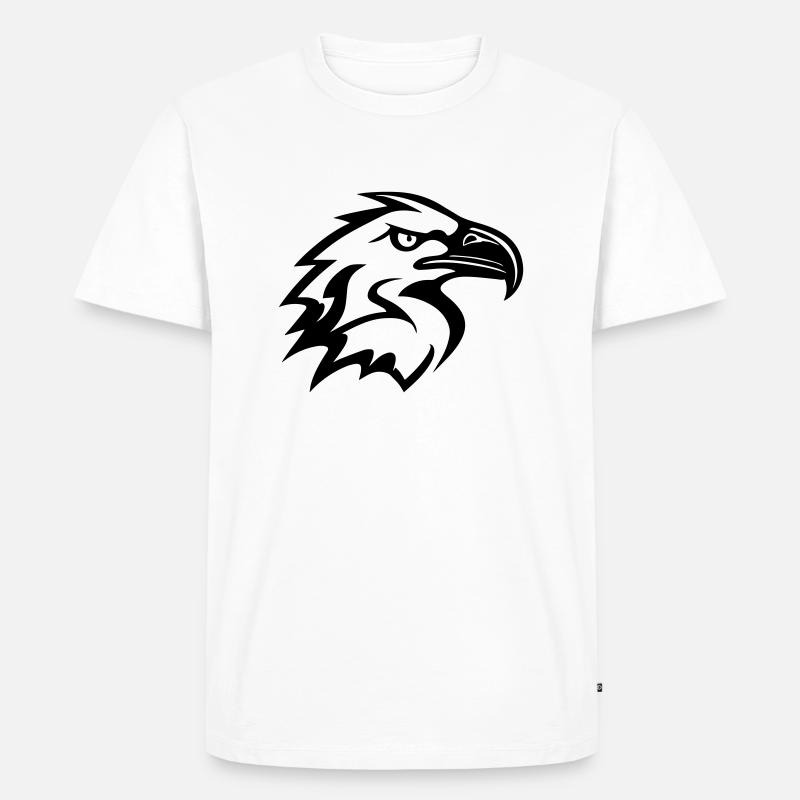 stylized eagle head in profile - Men's Premium Organic T-Shirt - white