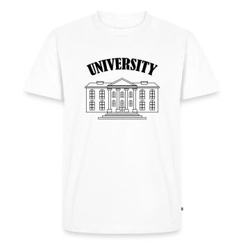 Université - T-shirt Premium bio Homme - blanc - Devant - Nico (187cm)