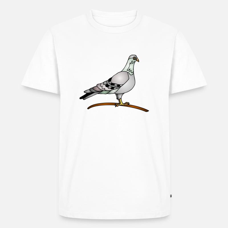 Vogel - Männer Premium Bio T-Shirt - Weiß