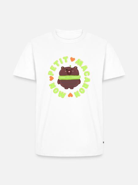 mon petit macaron bear - Men's Premium Organic T-Shirt - white