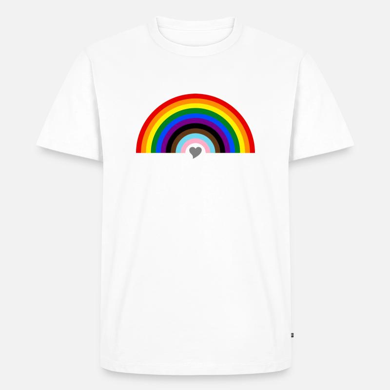 Regenbogen - Männer Premium Bio T-Shirt - Weiß