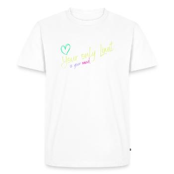 Motivation - sans limites / sans limites - T-shirt Premium bio Homme - blanc - Devant - Nico (187cm)