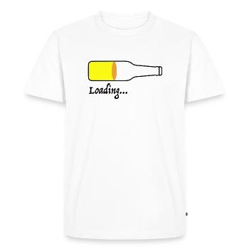 Loading beer | Party, celebrate, funny sayings - Men's Premium Organic T-Shirt - white - Front - Nico (187cm)