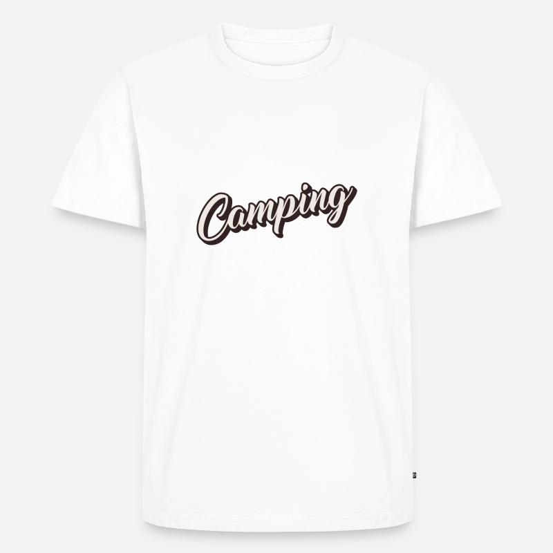 Camping ist leben - Männer Premium Bio T-Shirt - Weiß