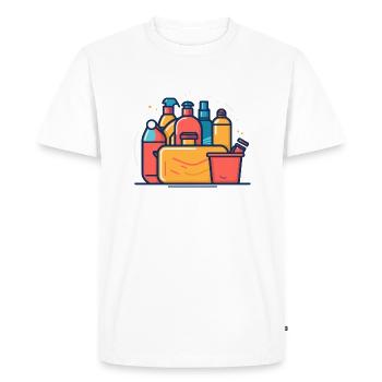 Nettoyage - T-shirt Premium bio Homme - blanc - Devant - Nico (187cm)