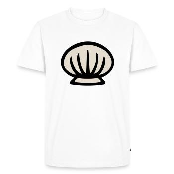 Scallop shell - Men's Premium Organic T-Shirt - white - Front - Nico (187cm)