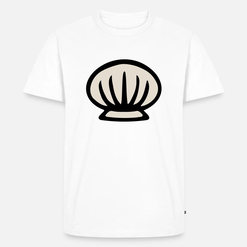 Scallop shell - Men's Premium Organic T-Shirt - white