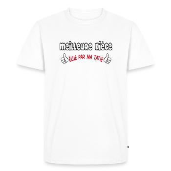 Meilleure nièce - T-shirt Premium bio Homme - blanc - Devant - Nico (187cm)