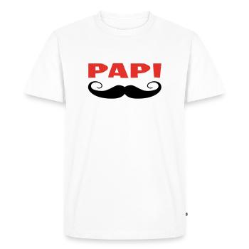 PAPI - T-shirt Premium bio Homme - blanc - Devant - Nico (187cm)