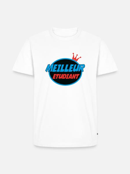 BEST STUDENT - Men's Premium Organic T-Shirt - white