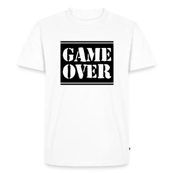Game over - Men's Premium Organic T-Shirt - white - Front - Nico (187cm)