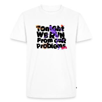 Letter Print Casual Skeleton Run Summer - Men's Premium Organic T-Shirt - white - Front - Nico (187cm)