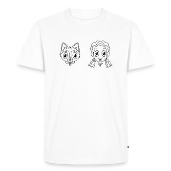Chien - T-shirt Premium bio Homme - blanc - Devant - Nico (187cm)