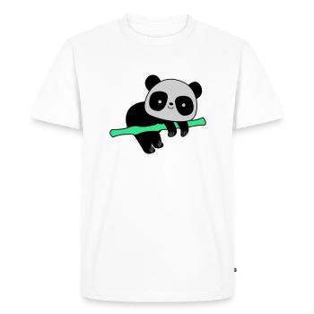 Panda - T-shirt Premium bio Homme - blanc - Devant - Nico (187cm)